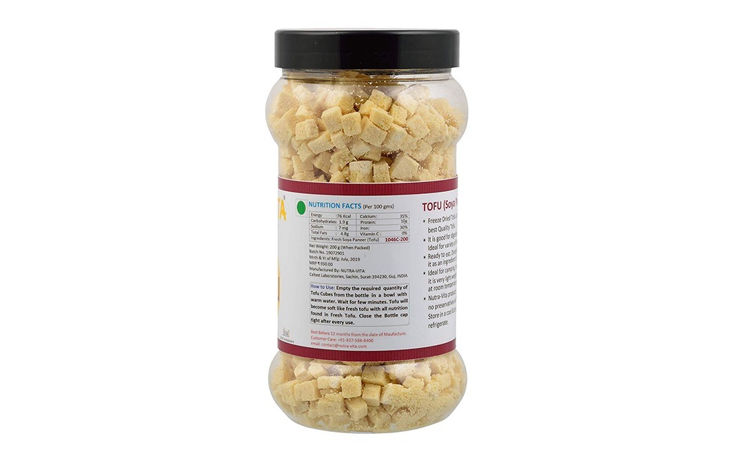 Nutravita Tofu Cubes    Plastic Jar  200 grams